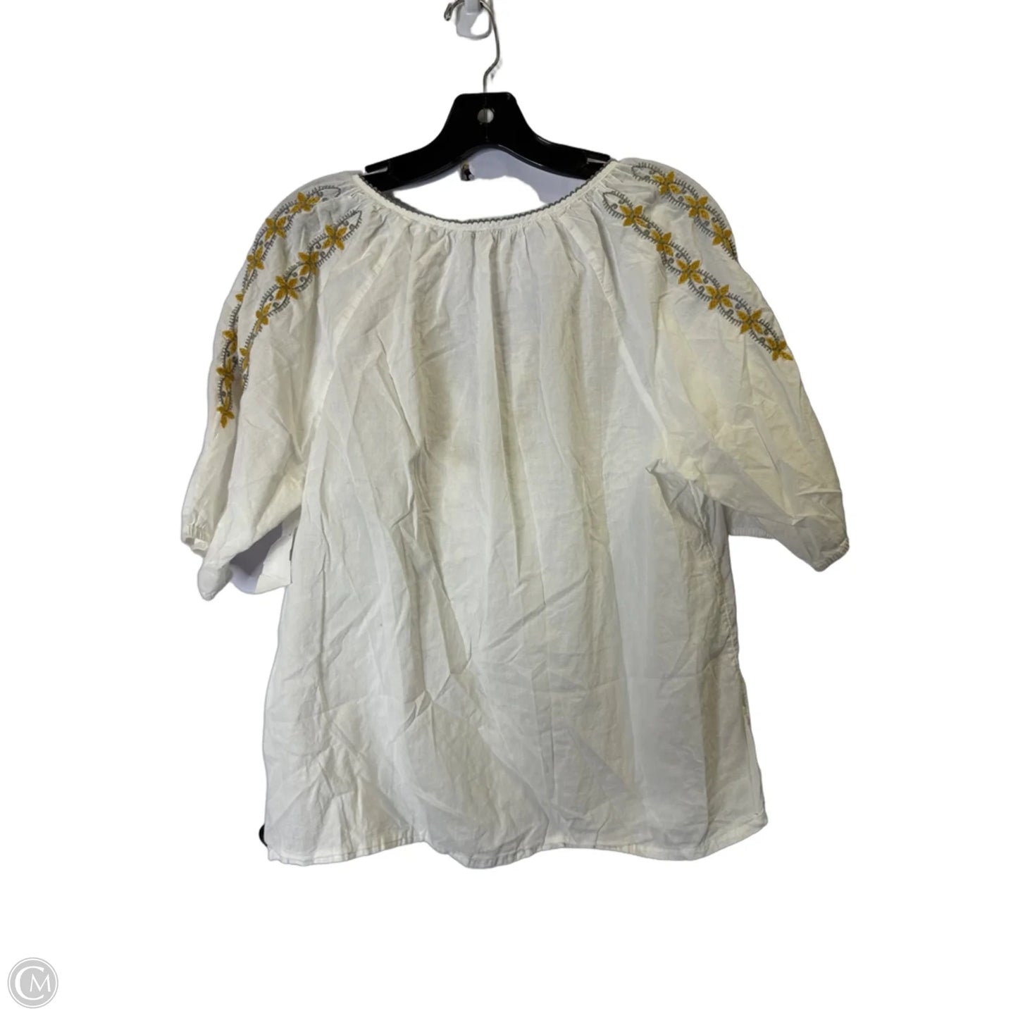 Top Short Sleeve By Lucky Brand In White, Size: L