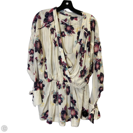 Top Long Sleeve By Free People In Floral Print, Size: S