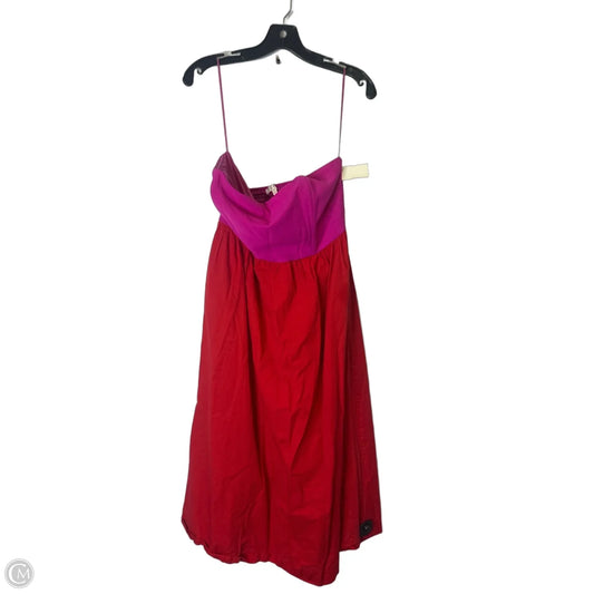 Dress Casual Midi By Tcec In Purple & Red, Size: L