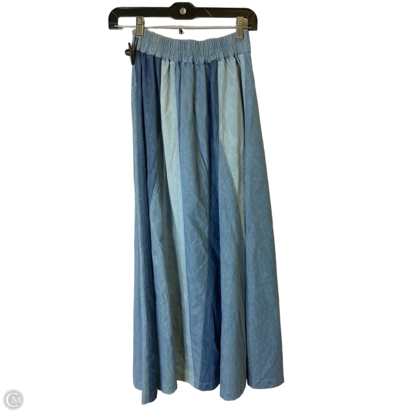 Skirt Maxi By Anthropologie In Blue Denim, Size: M