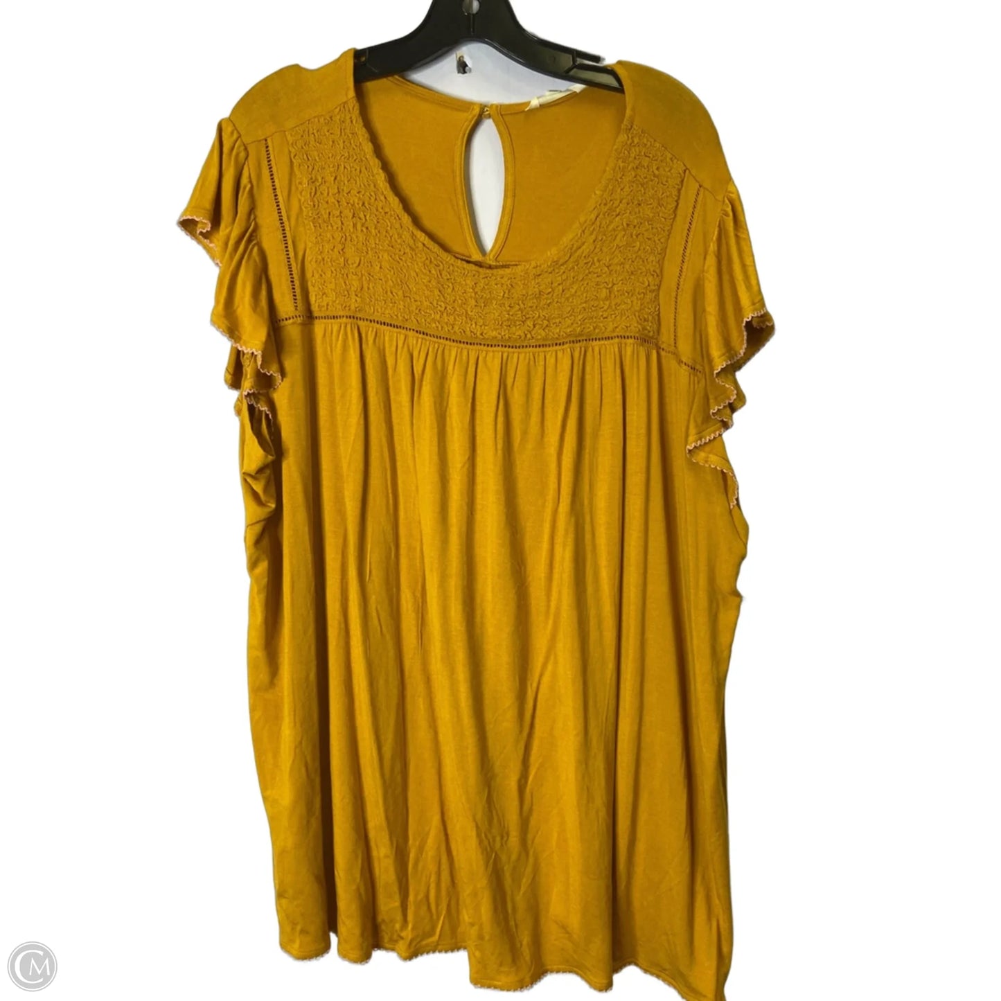 Top Sleeveless By Matilda Jane In Yellow, Size: Xxl