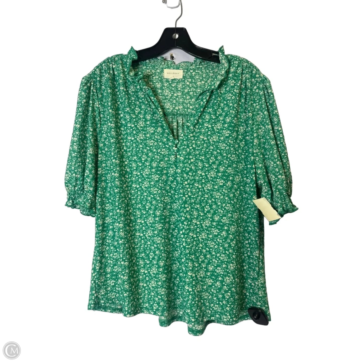Top Short Sleeve By Melloday In Green, Size: L