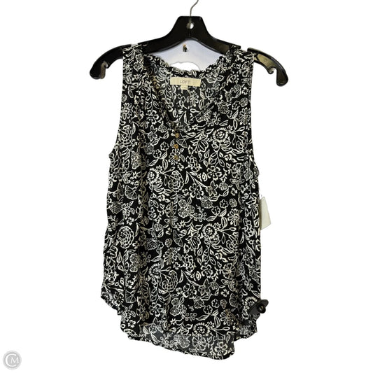 Top Sleeveless By Loft In Black, Size: M