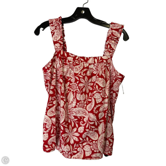 Top Sleeveless By Loft In Red, Size: S