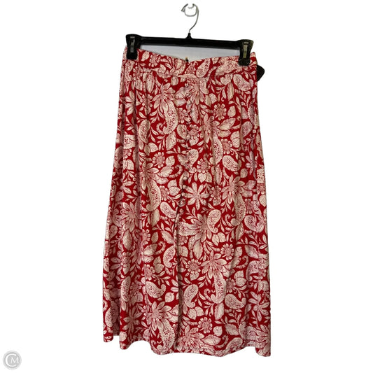 Skirt Maxi By Loft In Red, Size: S