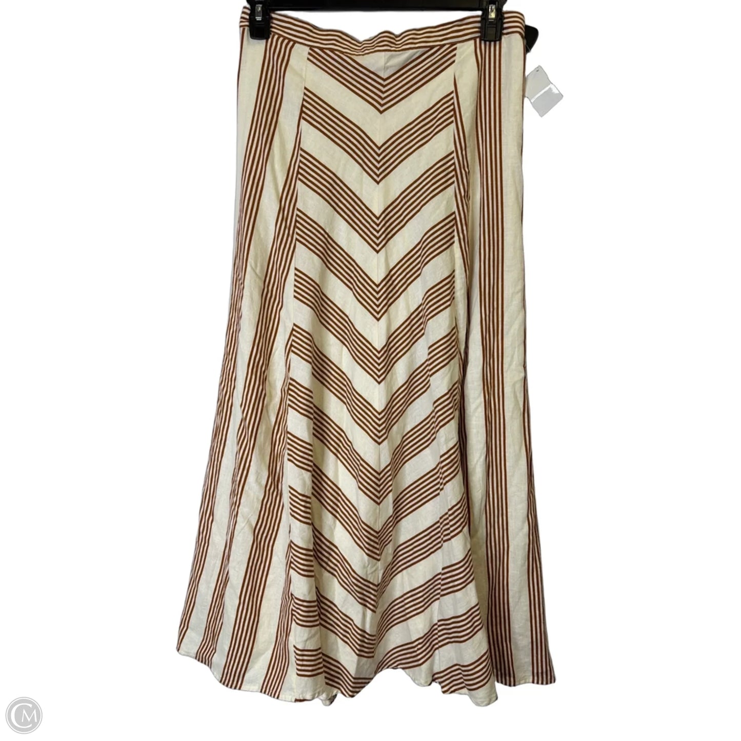 Skirt Maxi By Loft In Striped Pattern, Size: 10