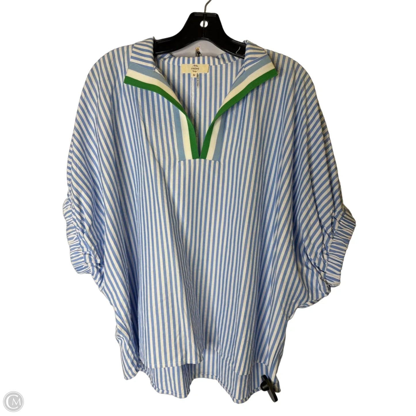 Top Short Sleeve By Entro In Striped Pattern, Size: M