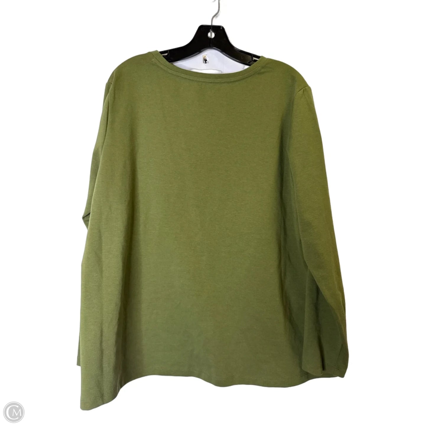 Top Long Sleeve By Kim Rogers In Green, Size: 1x