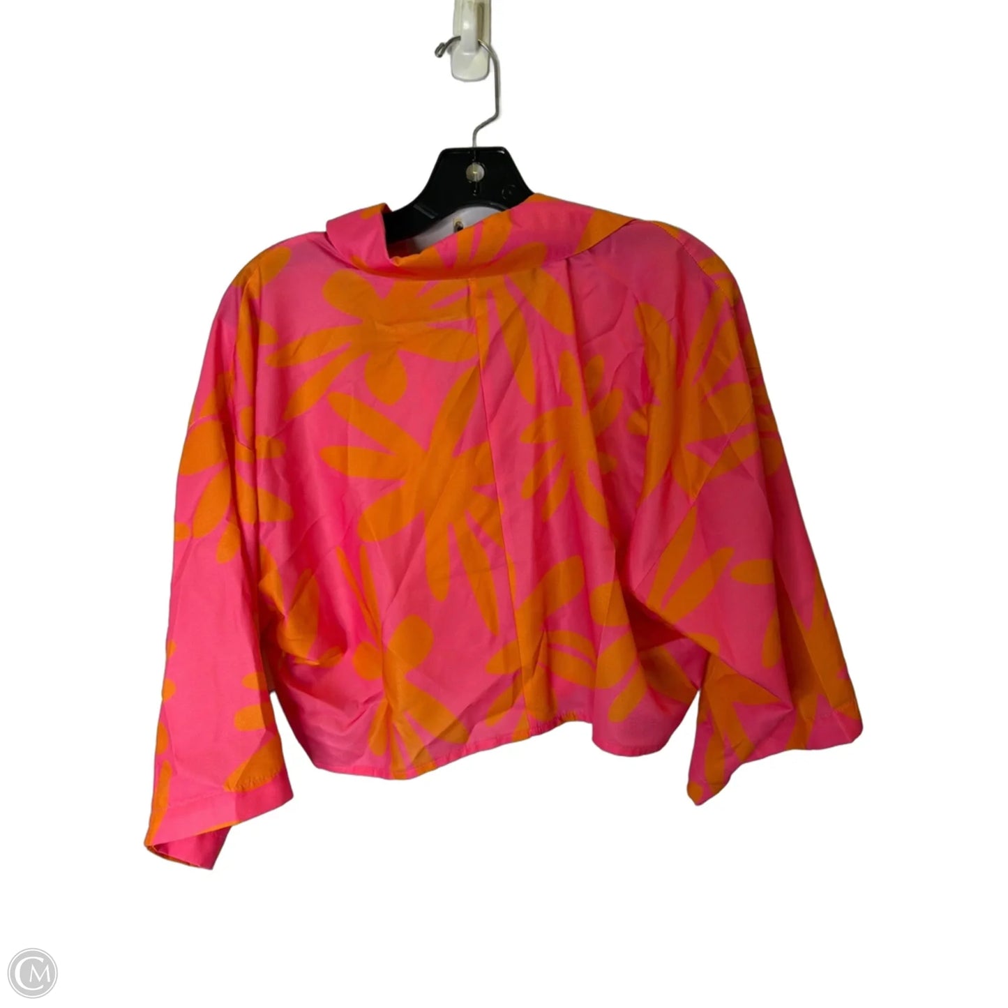 Blouse Short Sleeve By Clothes Mentor In Orange & Pink, Size: M