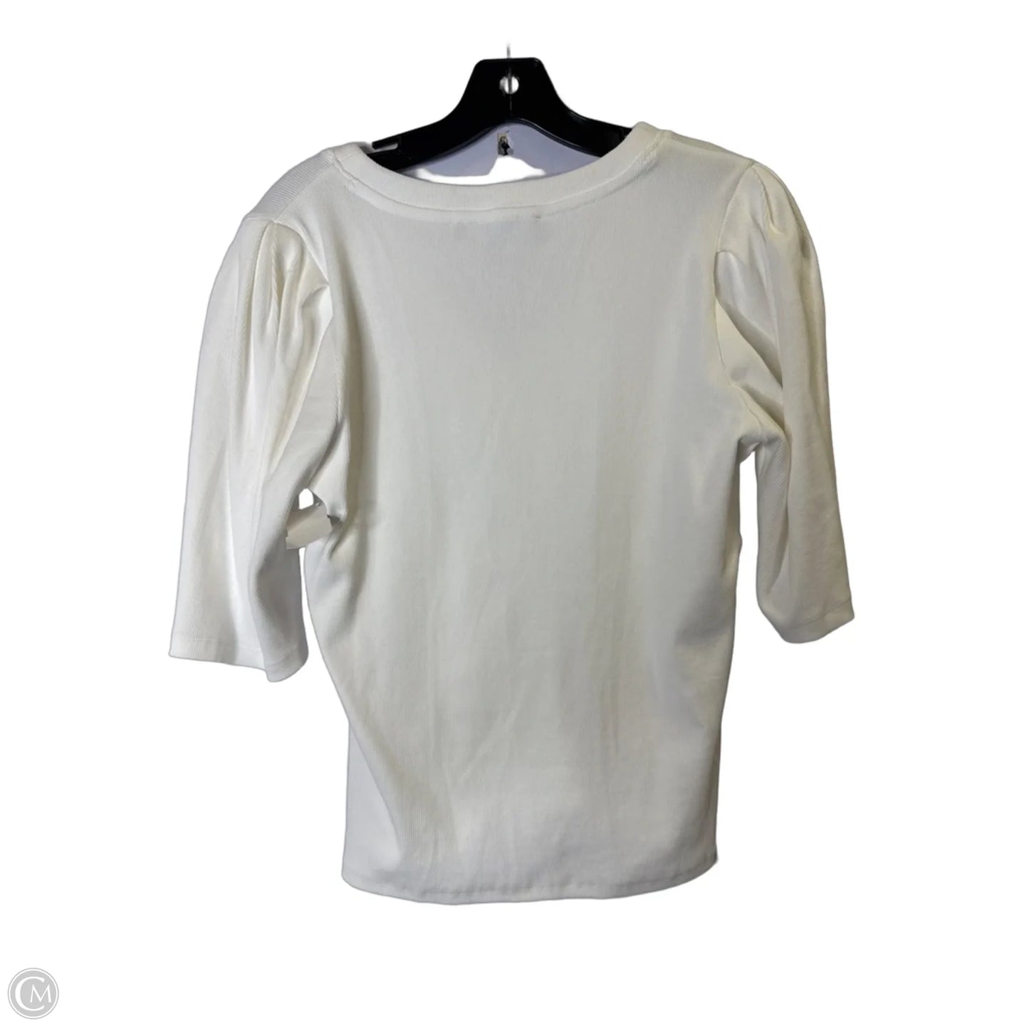 Top Short Sleeve By White House Black Market In White, Size: L