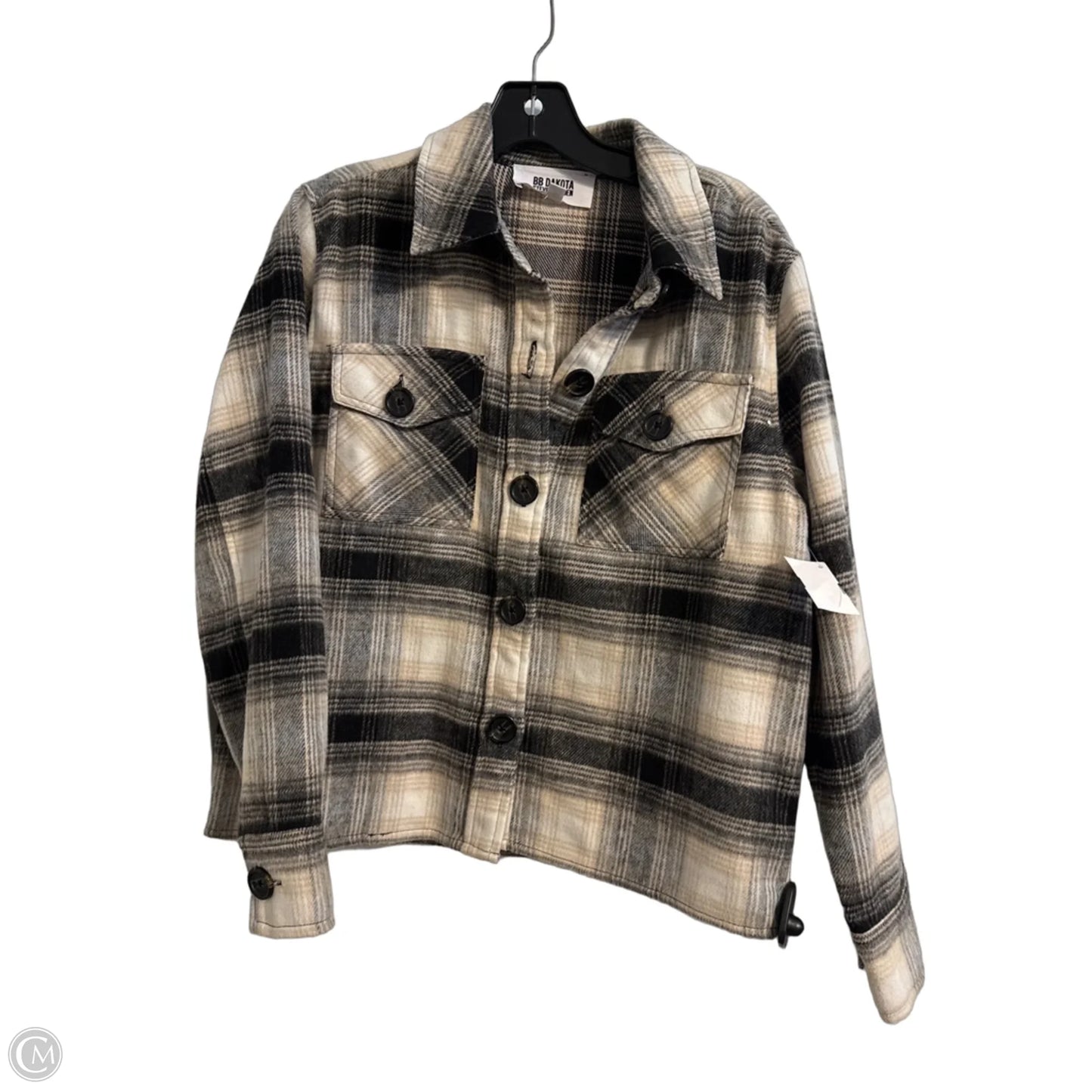 Jacket Shirt By Bb Dakota In Plaid Pattern, Size: S