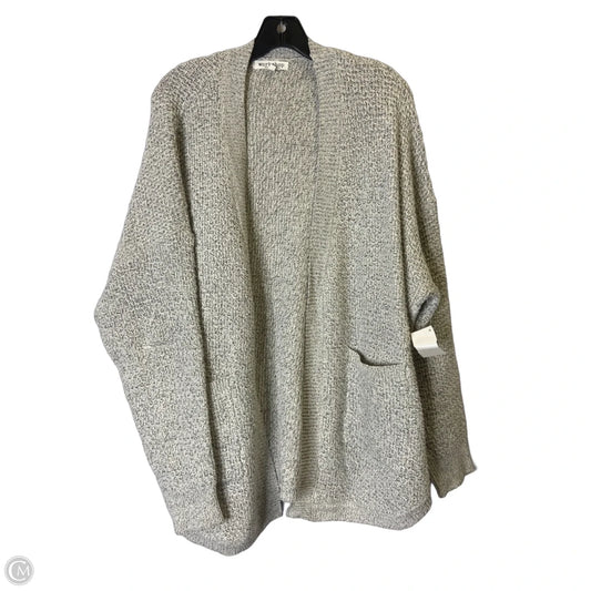 Sweater Cardigan By Workshop In Grey, Size: L