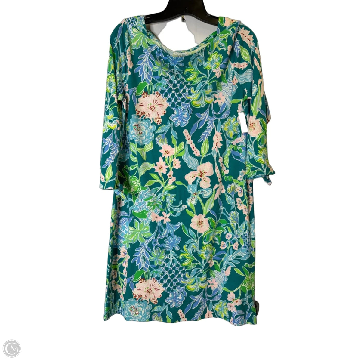 lilly pulitzer casual dress Midi By In Blue, Size: M Split neck What To Wear With Net Overlay Style:With 39in Train