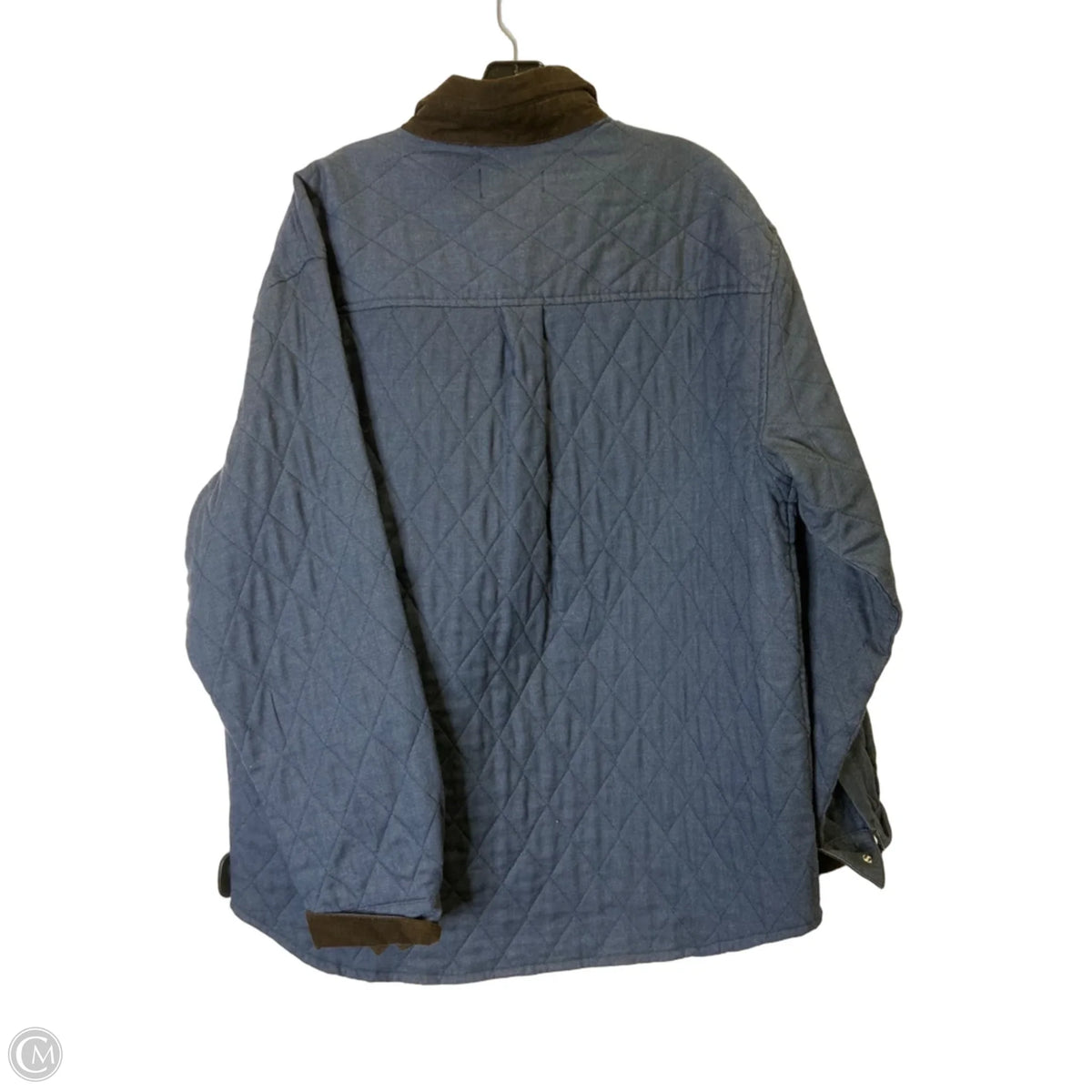Jacket Puffer & Quilted By Chaps In Navy, Size: L