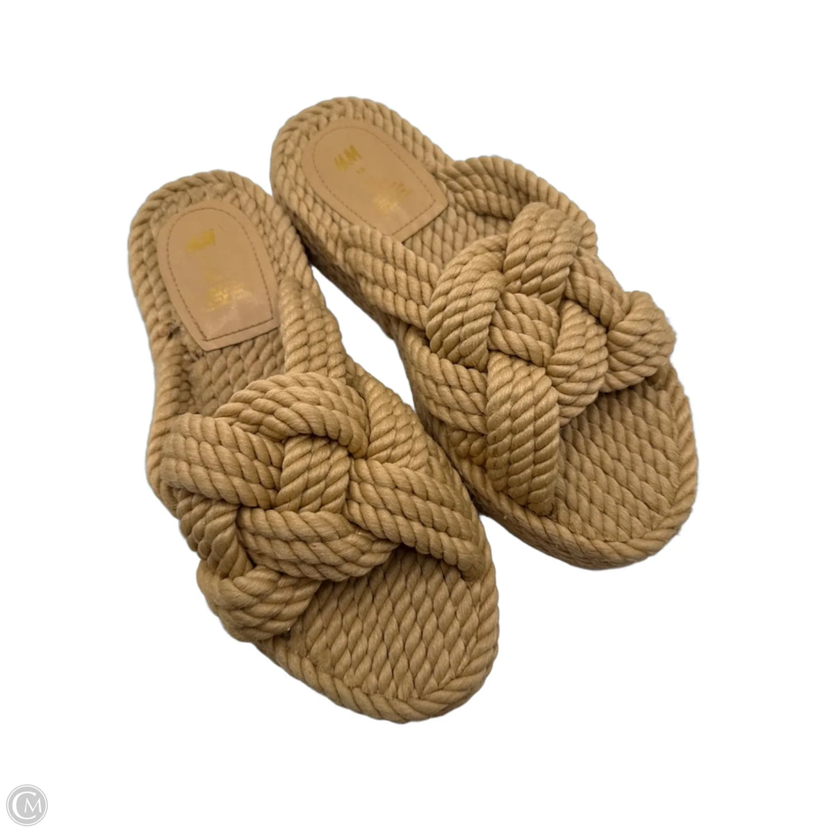 Sandals Heels Platform By H&m In Beige, Size: 6