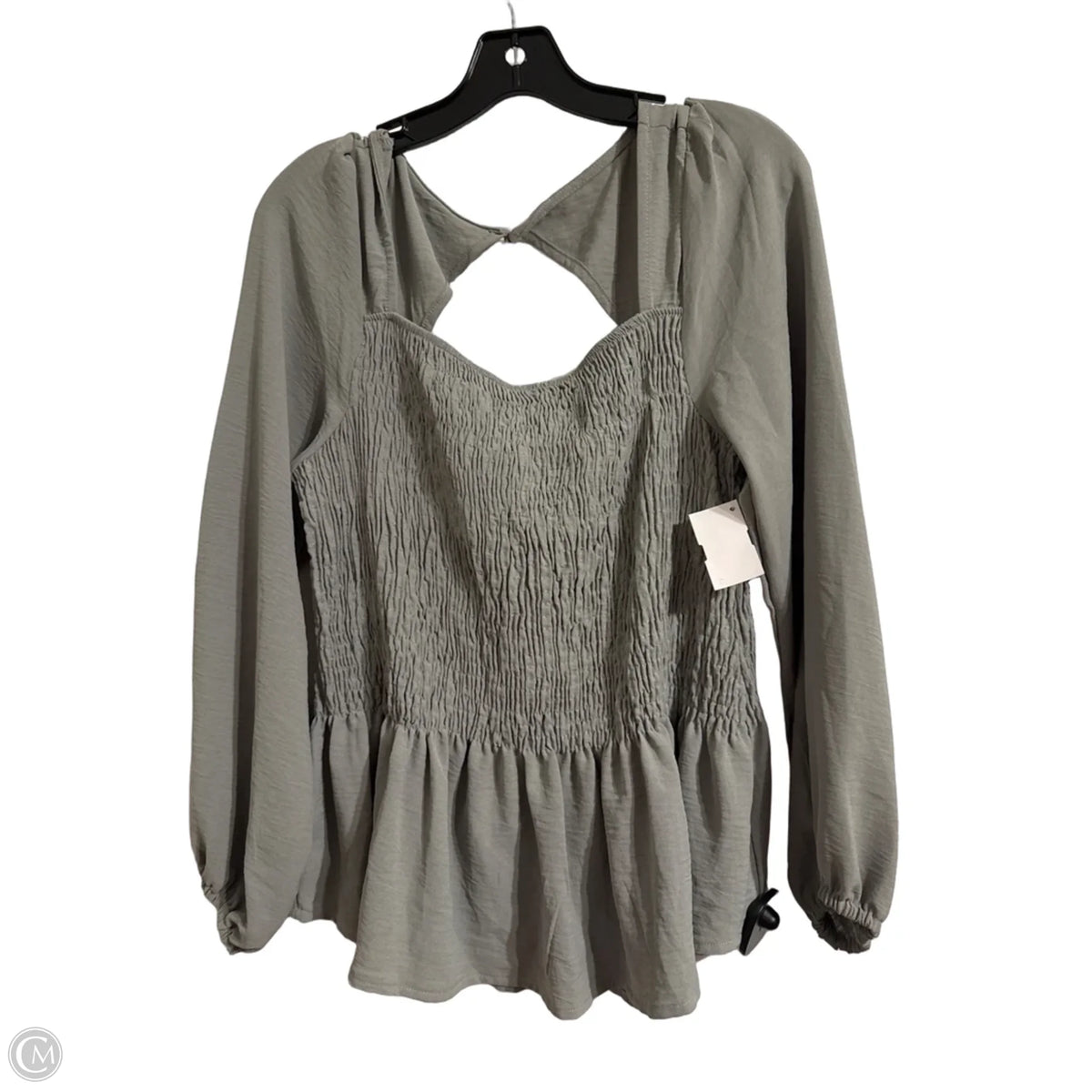 Top Long Sleeve By Misia In Green, Size: L