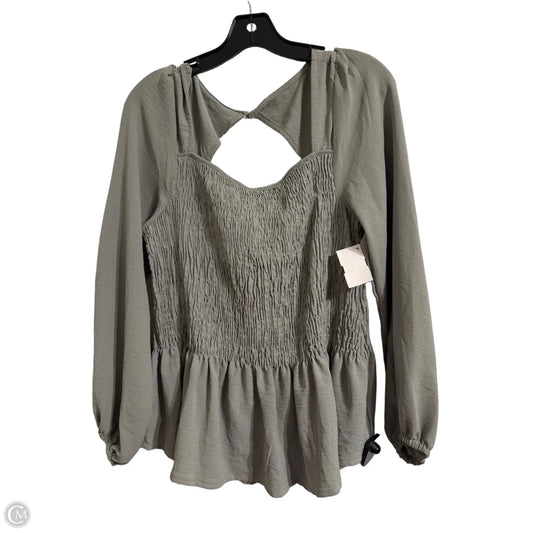 Top Long Sleeve By Misia In Green, Size: L