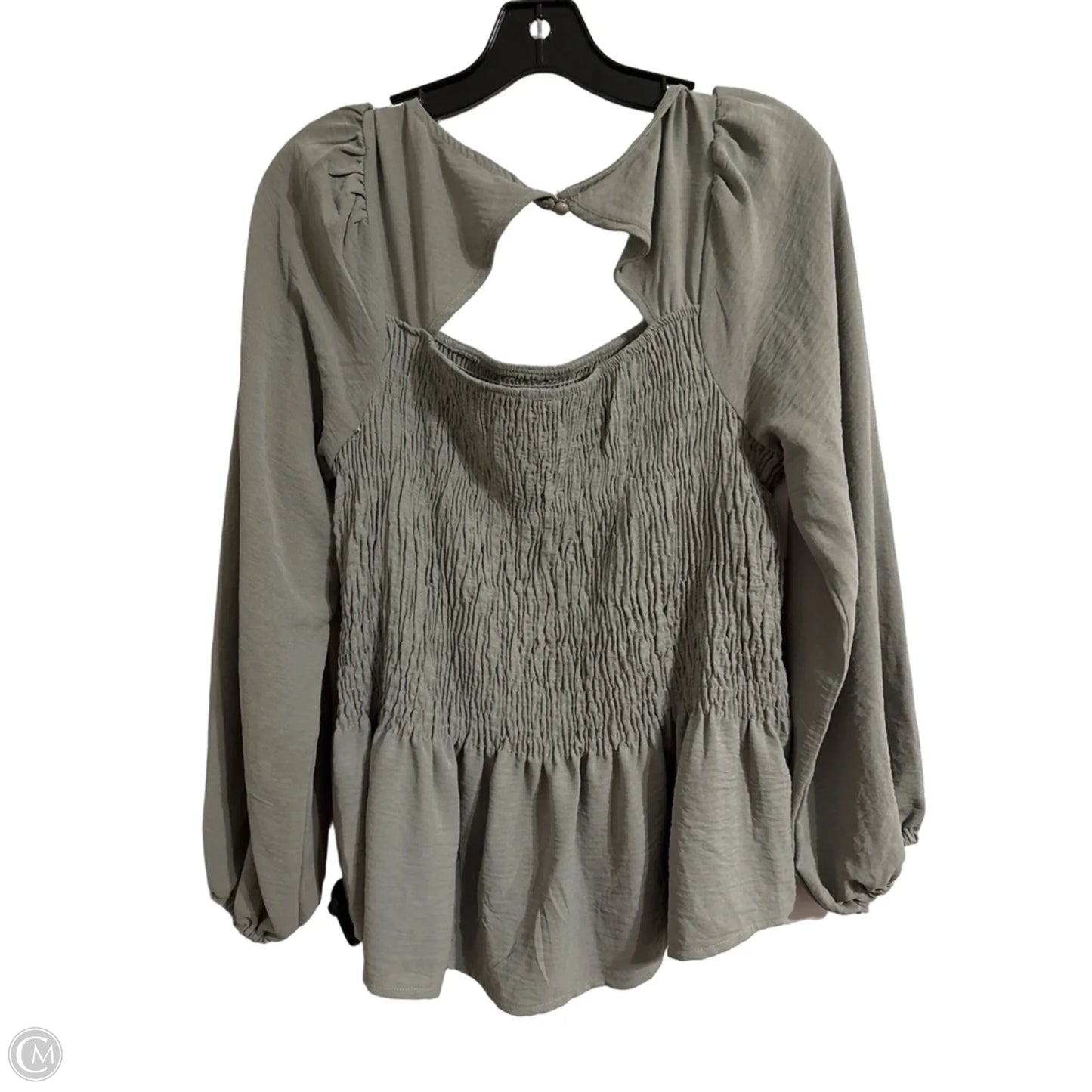 Top Long Sleeve By Misia In Green, Size: L