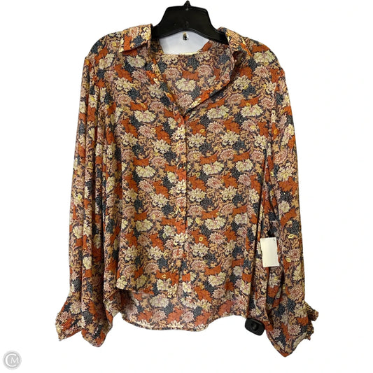 Top Long Sleeve By Eesome In Multi-colored, Size: L
