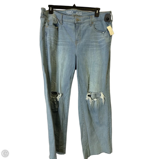Jeans Wide Leg By Torrid In Blue Denim, Size: 16