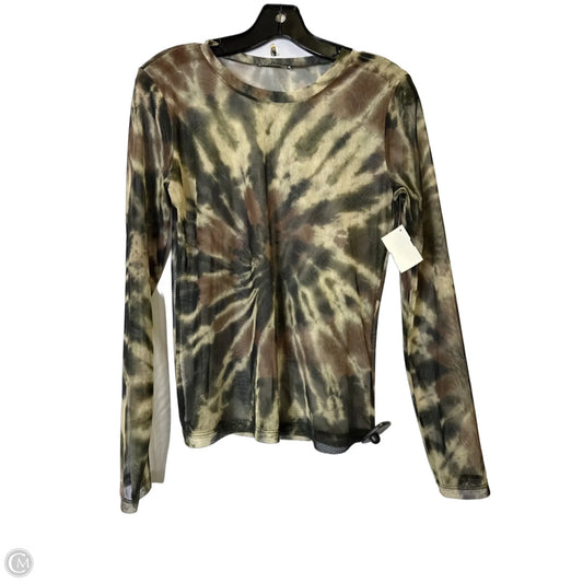 Top Long Sleeve By Zara In Camouflage Print, Size: M