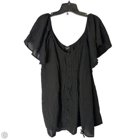 Top Short Sleeve By Torrid In Black, Size: 3x