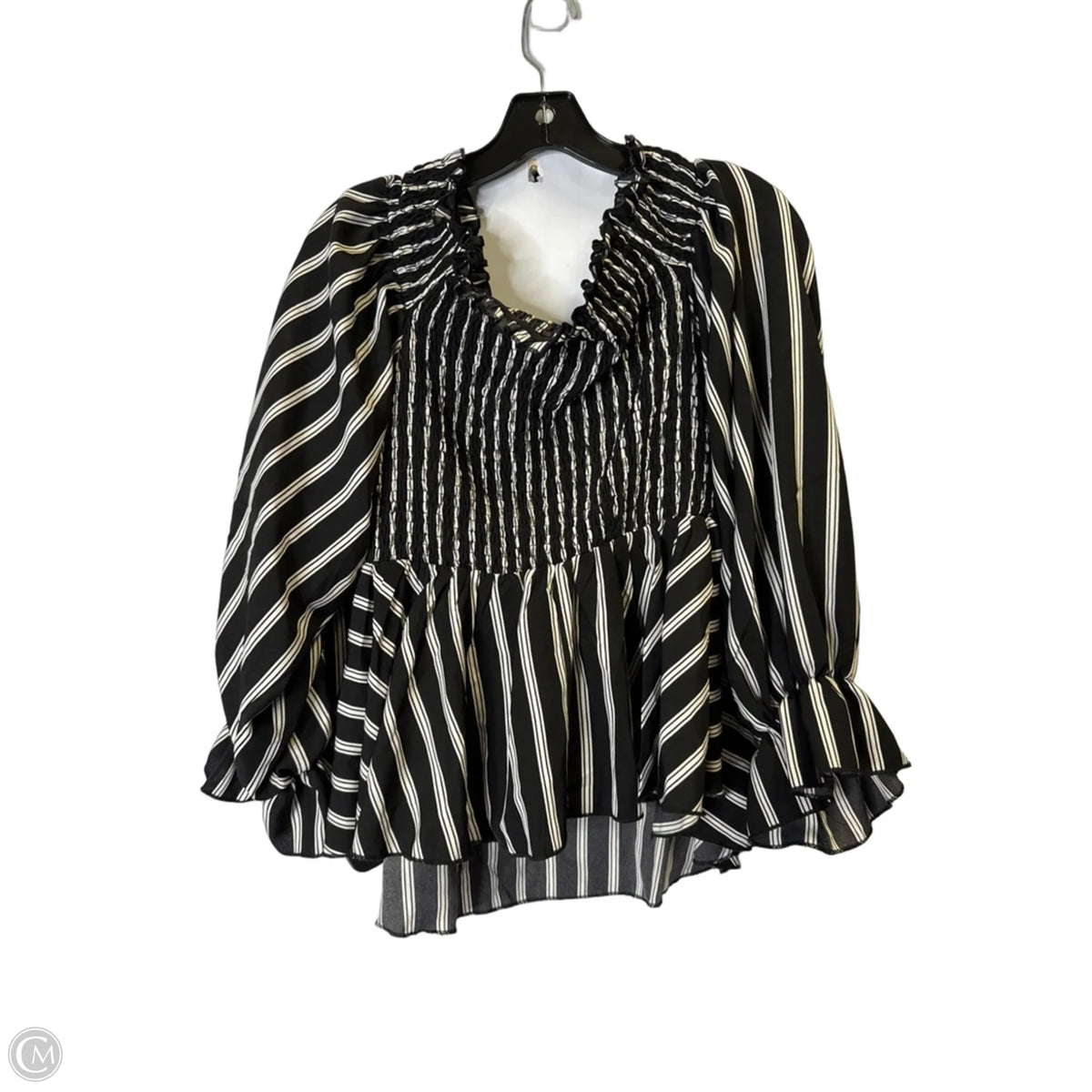Top Long Sleeve By Shein In Striped Pattern, Size: 5
