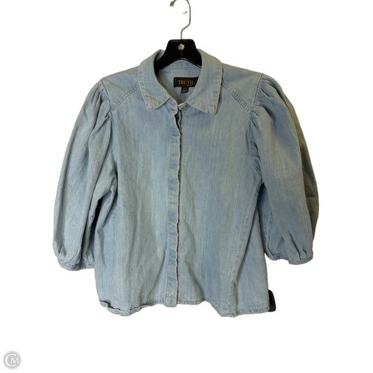 Top Short Sleeve By Clothes Mentor In Blue, Size: L
