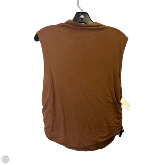Top Short Sleeve By A New Day In Brown, Size: M