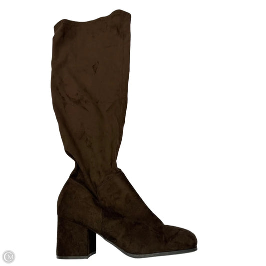 Boots Mid-calf Heels By Christian Siriano In Brown, Size: 10