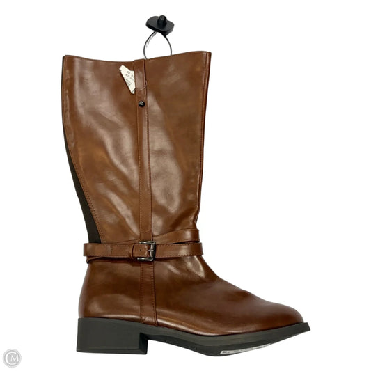 Boots Mid-calf Flats By American Eagle Shoes In Brown, Size: 10