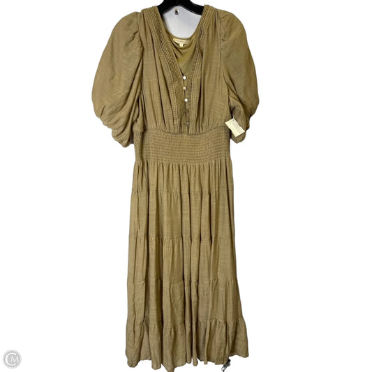 Dress Casual Midi By Kings Road In Brown, Size: 1x