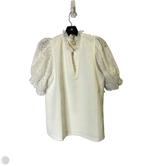 Top Short Sleeve By Fantastic Fawn In White, Size: M