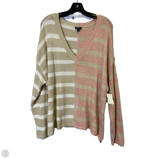 Top Long Sleeve By Torrid In Striped Pattern, Size: 2x