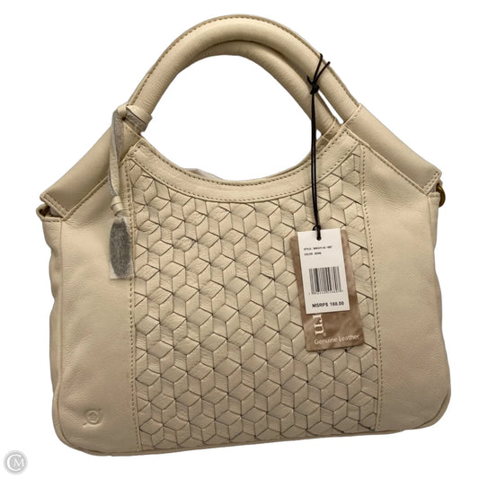 Handbag Leather By Born, Size: Small