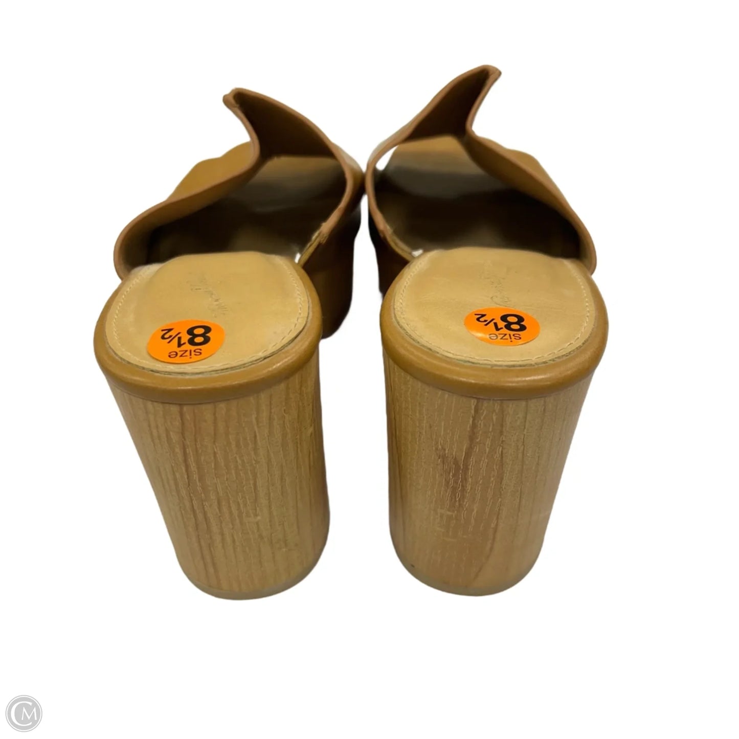 Sandals Heels Block By Universal Thread In Tan, Size: 8.5