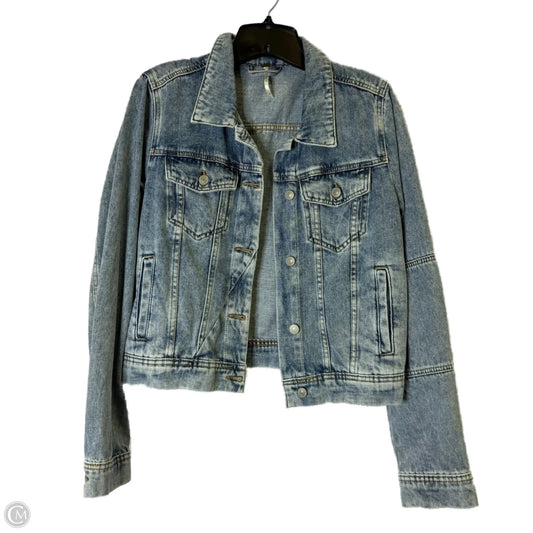 Jacket Denim By Free People In Blue Denim, Size: M