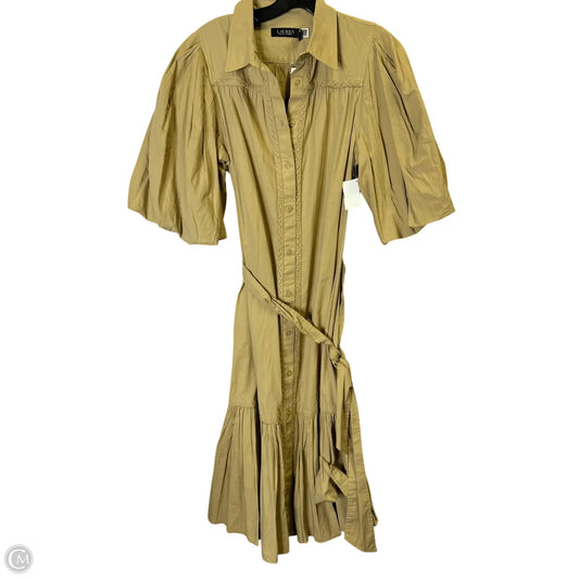 Dress Casual Maxi By Lauren By Ralph Lauren In Tan, Size: 8