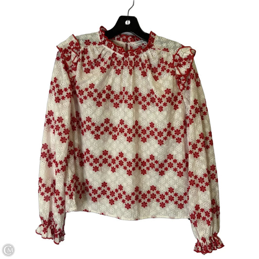 Top Long Sleeve By English Factory In Red, Size: Xs