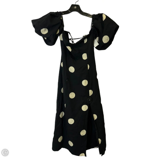 Dress Casual Midi By H&m In Black, Size: S