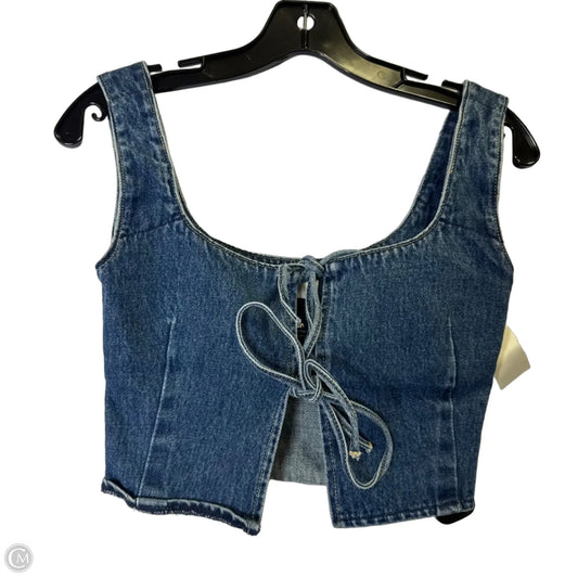 Top Sleeveless By Meshki In Blue Denim, Size: M
