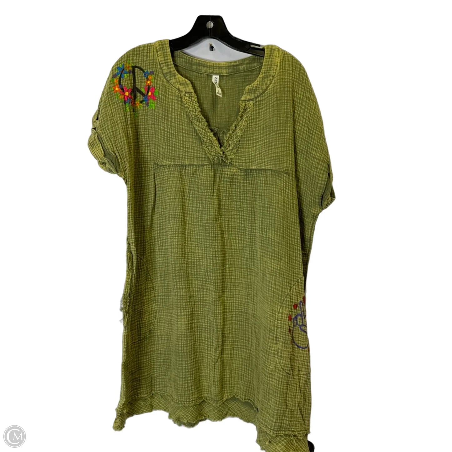 Dress Casual Short By Zenana In Green, Size: L
