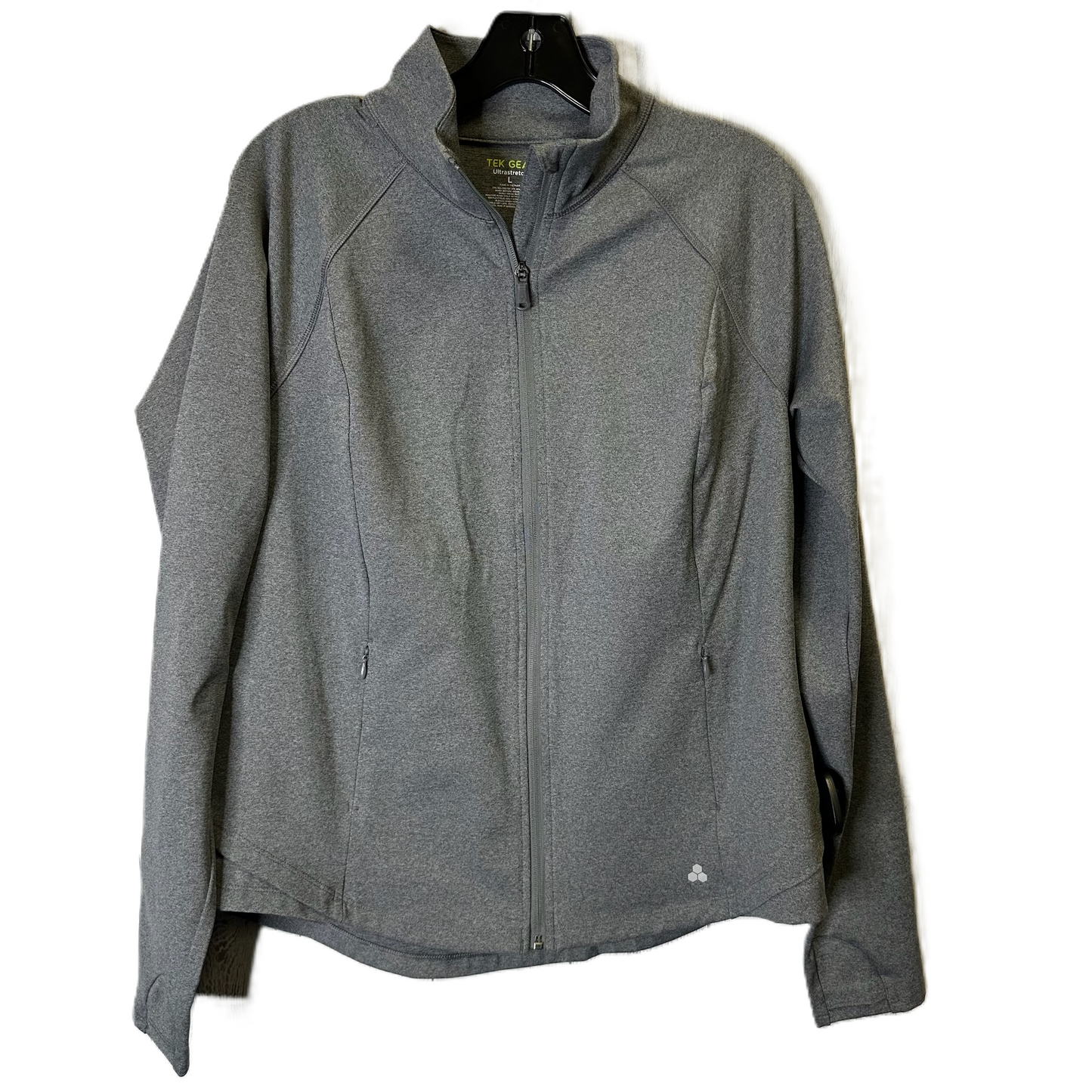 Athletic Jacket By Tek Gear In Grey, Size: L