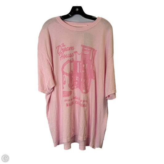Top Short Sleeve Basic By Clothes Mentor In Pink, Size: 2x