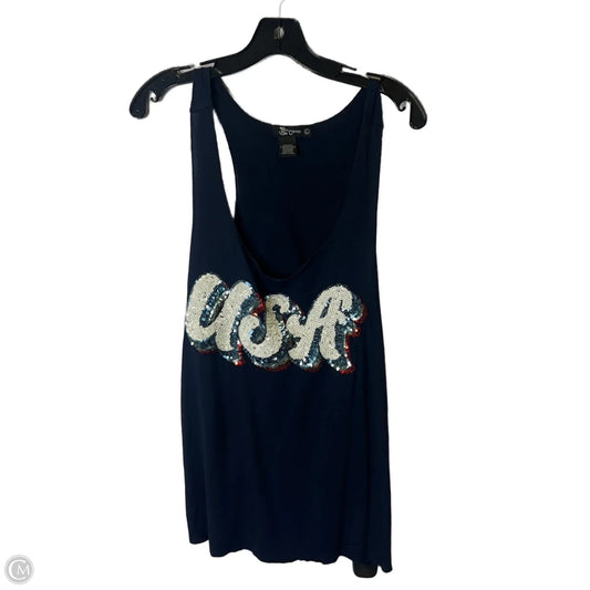 Top Sleeveless By Miss Chievous In Blue, Size: L