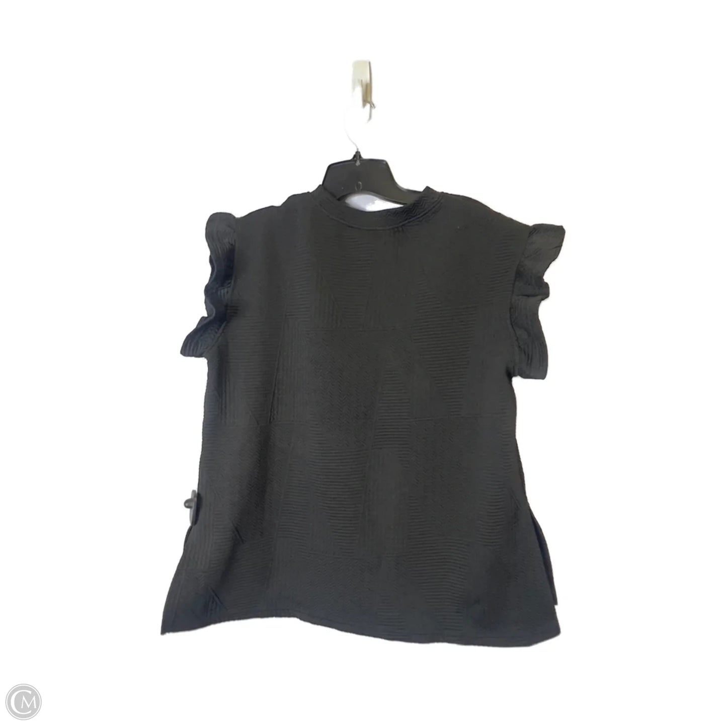 Top Short Sleeve By Shein In Black, Size: M
