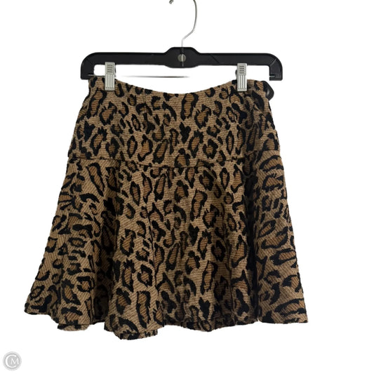 Skirt Mini & Short By Free People In Animal Print, Size: Xs