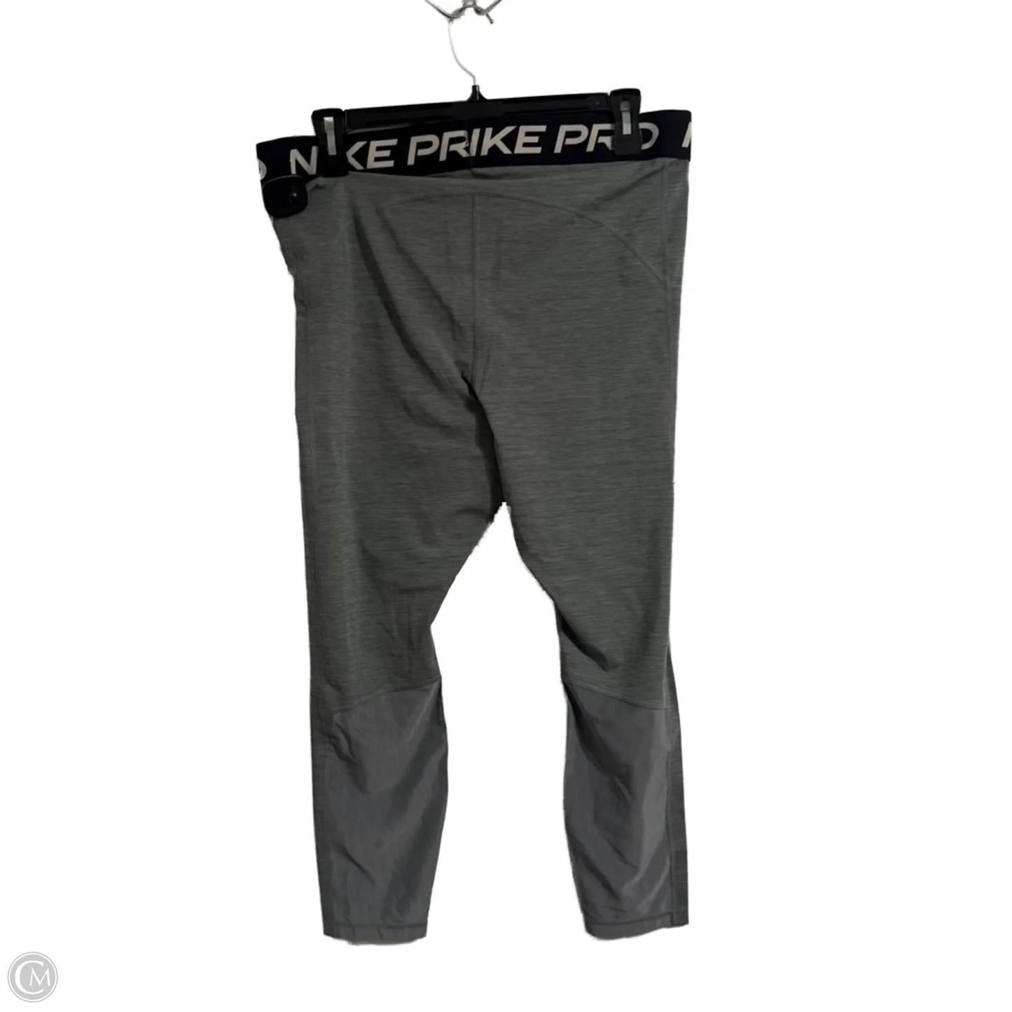 Athletic Leggings By Nike Apparel In Grey, Size: 2x