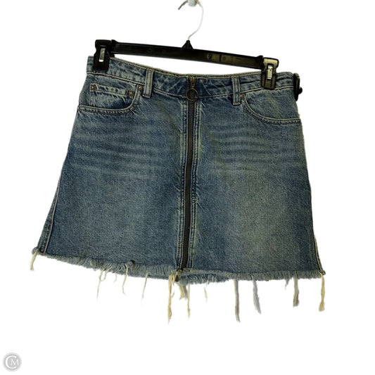 Skirt Mini & Short By Free People In Blue Denim, Size: 6