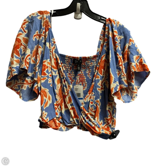 Top Short Sleeve By Jessica Simpson In Blue, Size: Xl